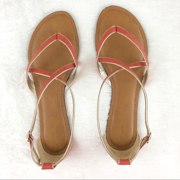 salmon colored sandals